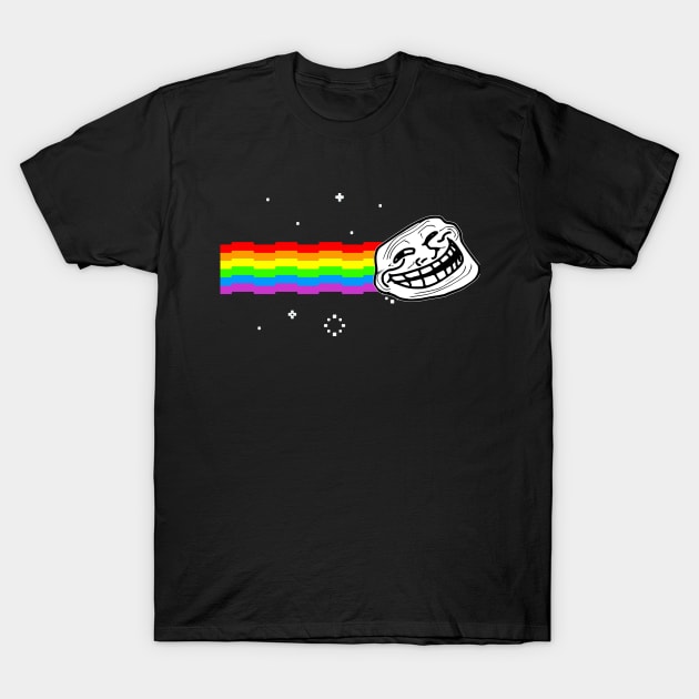 Troll Face Nyan Cat Meme T-Shirt by Nova5